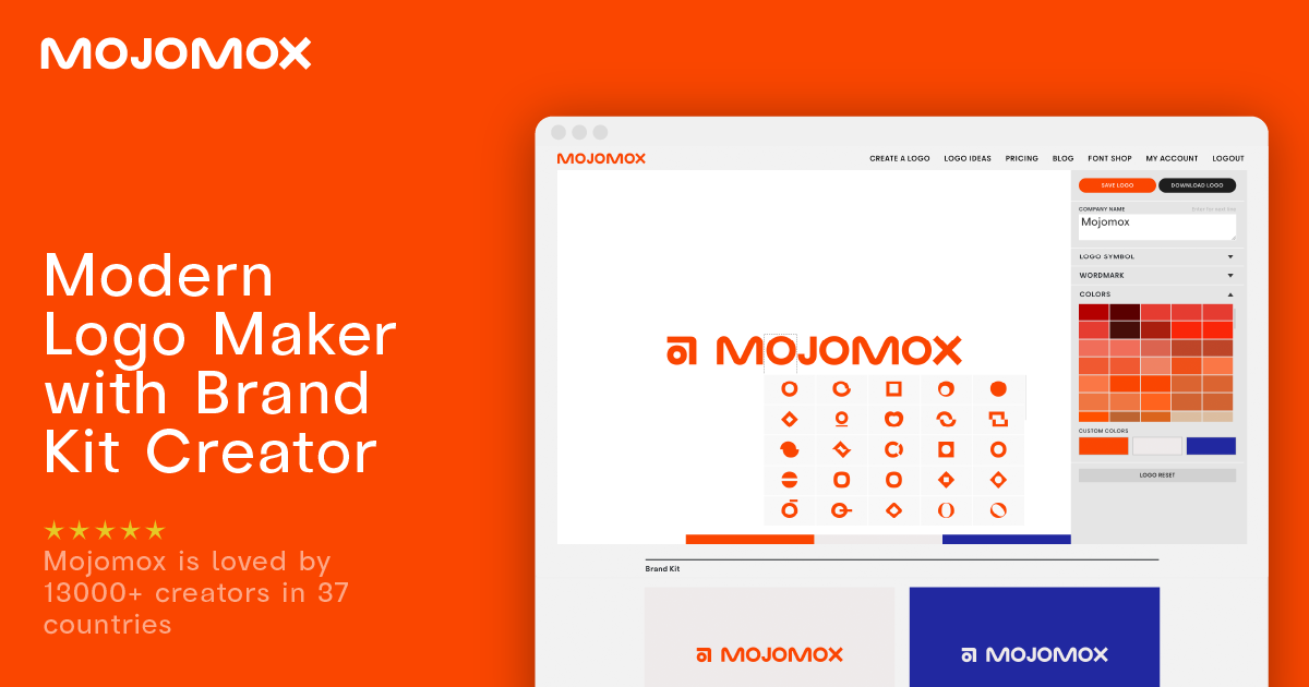 Mojomox logo maker & brand kit creator
